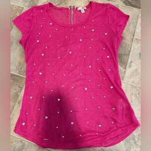 Bongo Sheer Hearts Tee - size MEDIUM